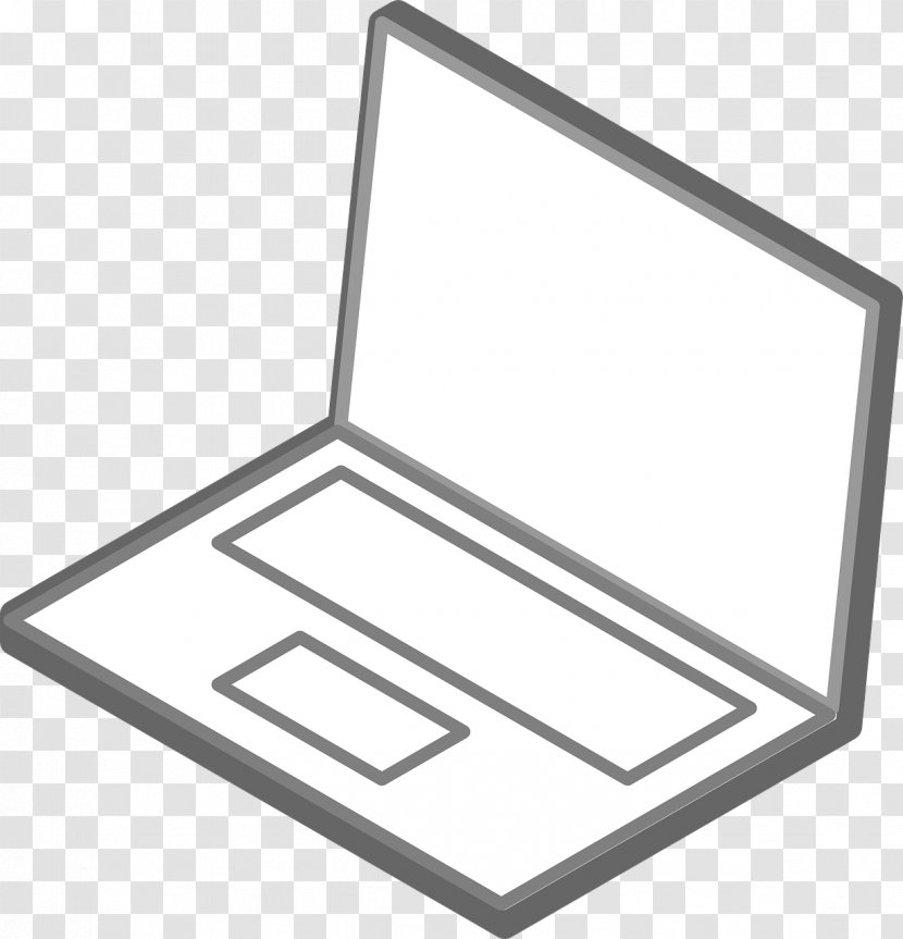 Laptop Clip Art Computer Keyboard - Black And White Transparent PNG