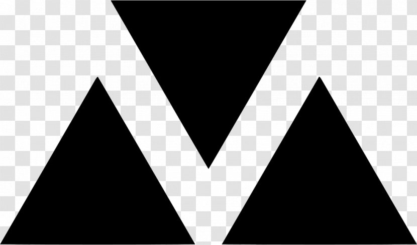 Logo Font Triangle Black & White - MRight Svg Transparent PNG