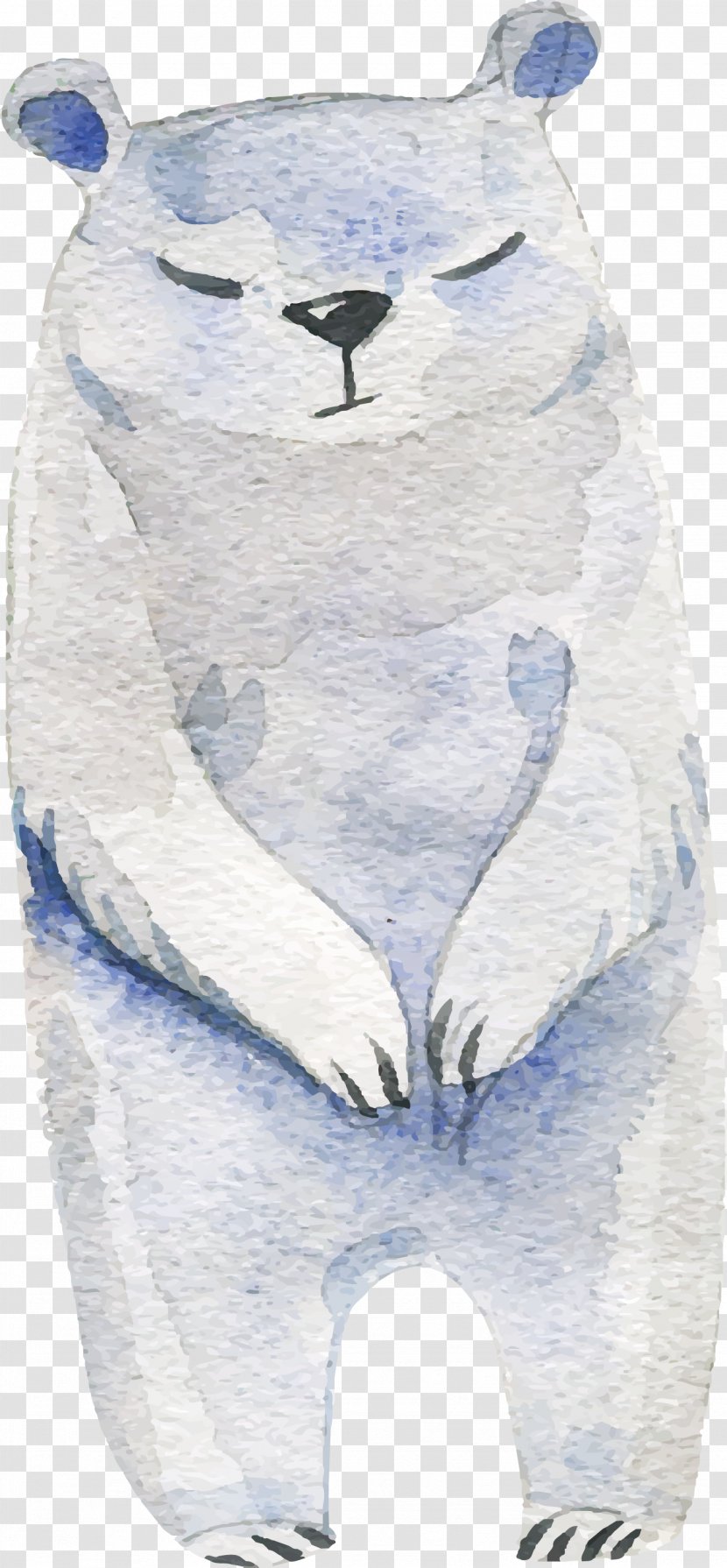 Polar Bear - Tree - Watercolor Transparent PNG