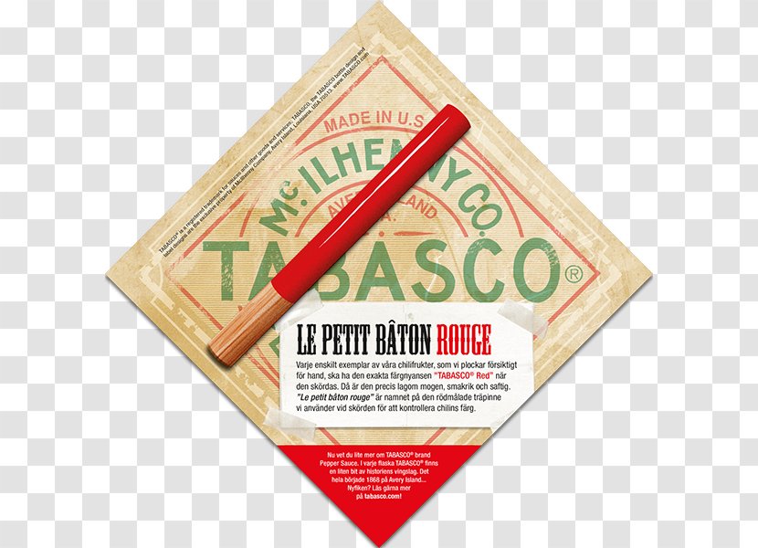 Tabasco Pepper Hot Sauce Louisiana - Chipotle - Riting Transparent PNG