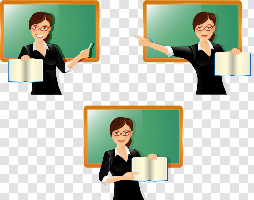 Teacher Classroom Education Lesson - Reading - Vector In The Class Transparent PNG