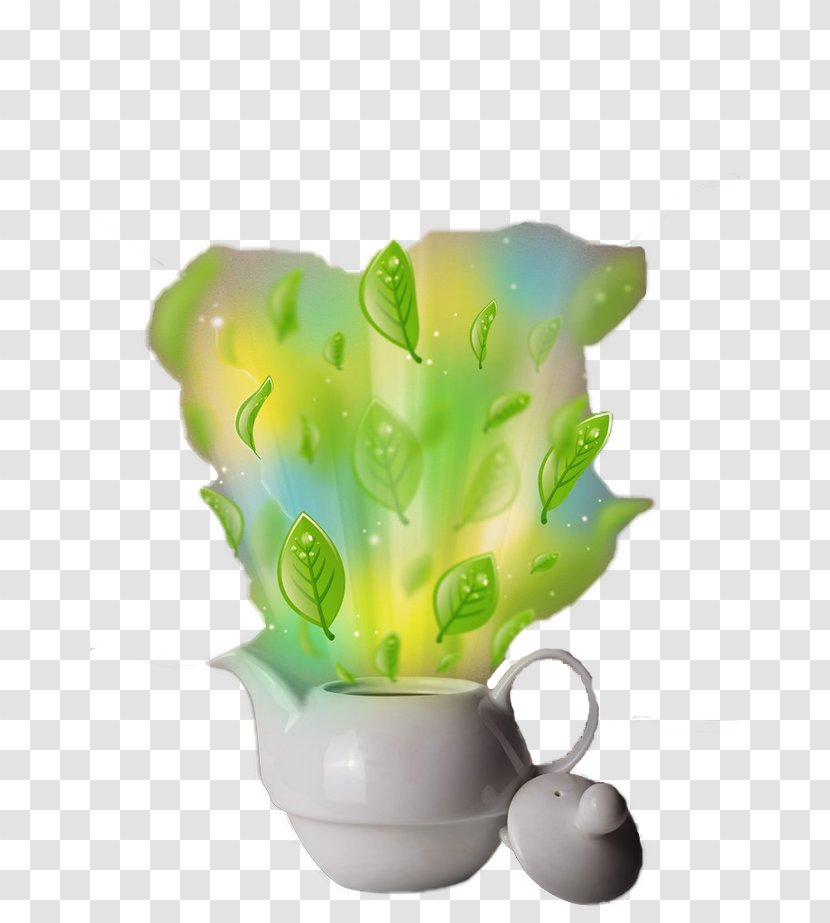 Flowerpot - Creative Green Tea Transparent PNG