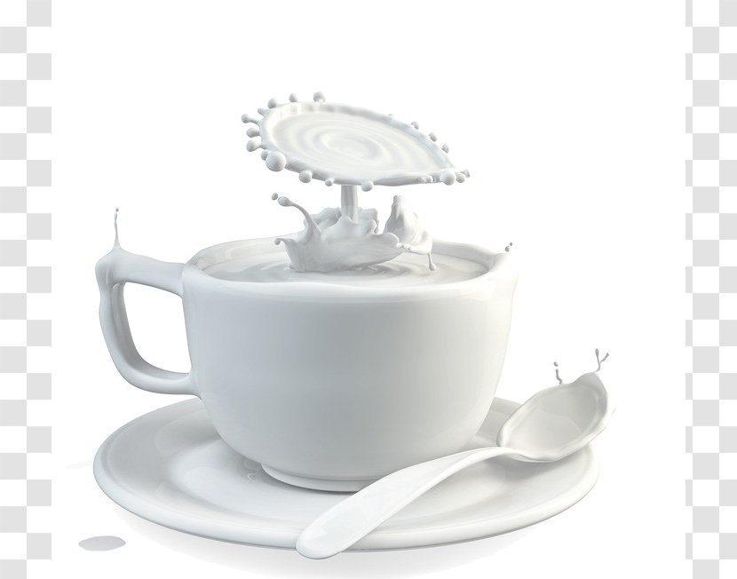 Coconut Milk Coffee Cup Café Au Lait Tea - Powdered Transparent PNG