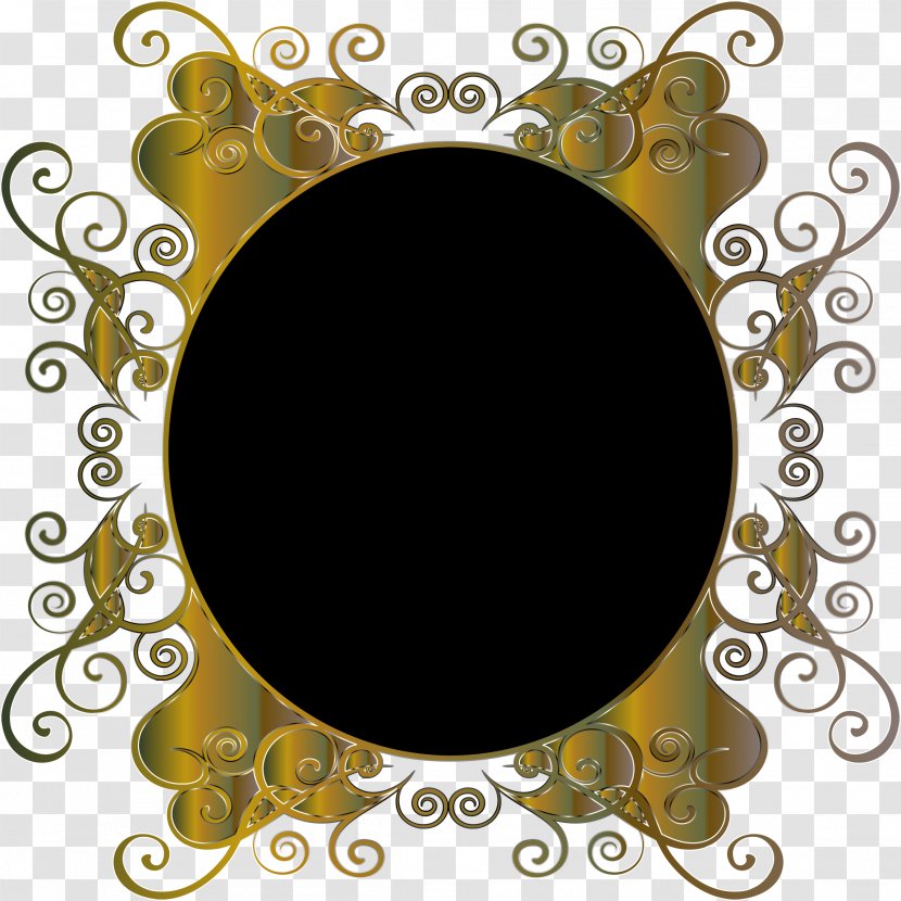 Picture Frames Clip Art - Ornament - Gold Floral Transparent PNG