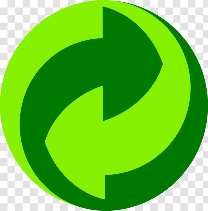 Green Dot Recycling Symbol Der Grune Punkt Duales System Deutschland GmbH - Recycle Bin Transparent PNG