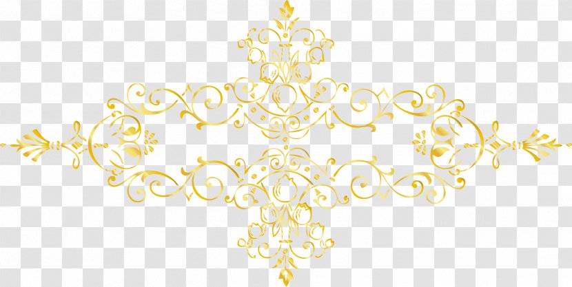 Yellow Pattern - Symmetry - Texture Gold Frame Transparent PNG