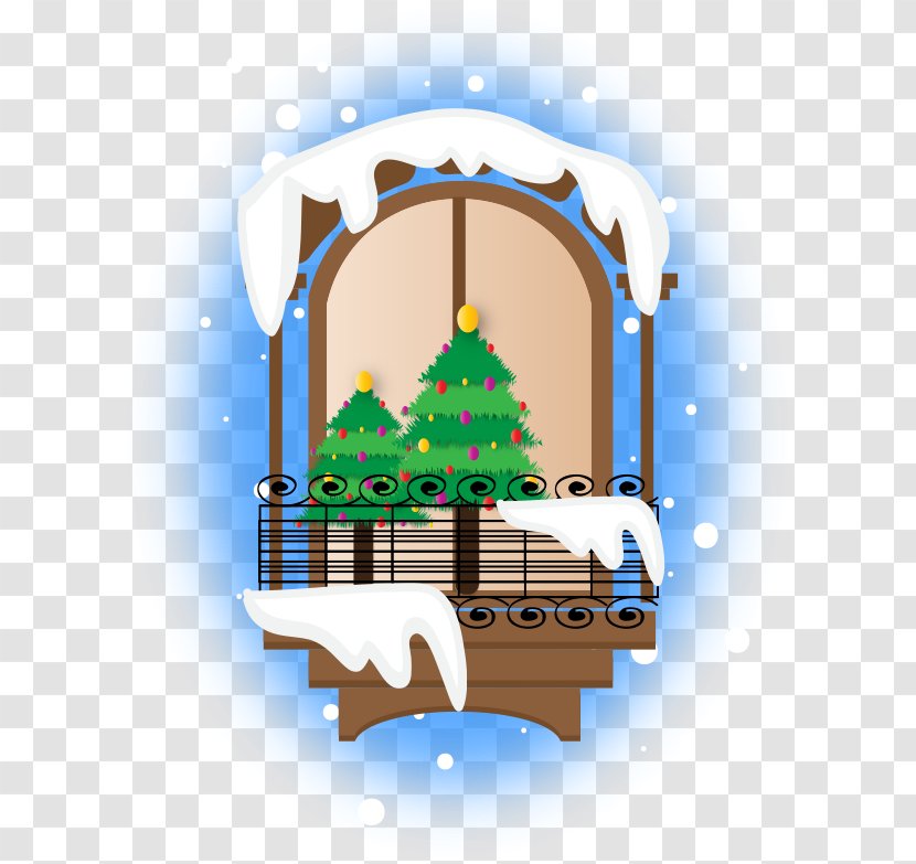 Window Christmas Clip Art - Scene Transparent PNG