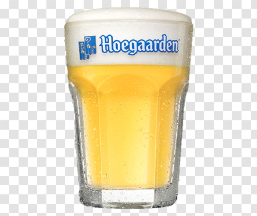 Hoegaarden White Beer X 1 Orange Drink Pint Glass Wheat - Bottle Transparent PNG