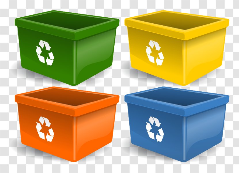 Recycling Bin Plastic Rubbish Bins & Waste Paper Baskets - Box Transparent PNG