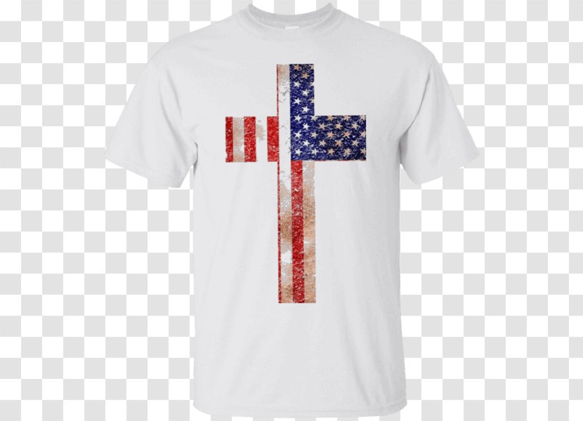T-shirt Flag Of The United States Christian Cross Transparent PNG