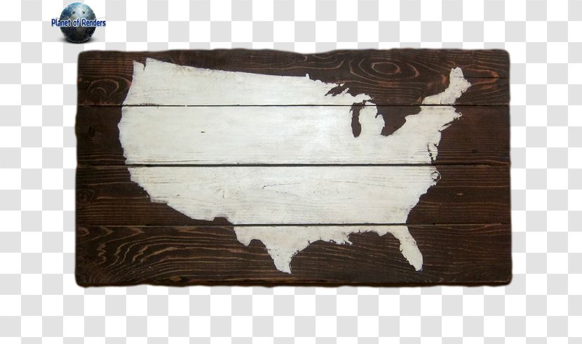 United States Road Map Geography Location - Coverage - Wood Plank Transparent PNG