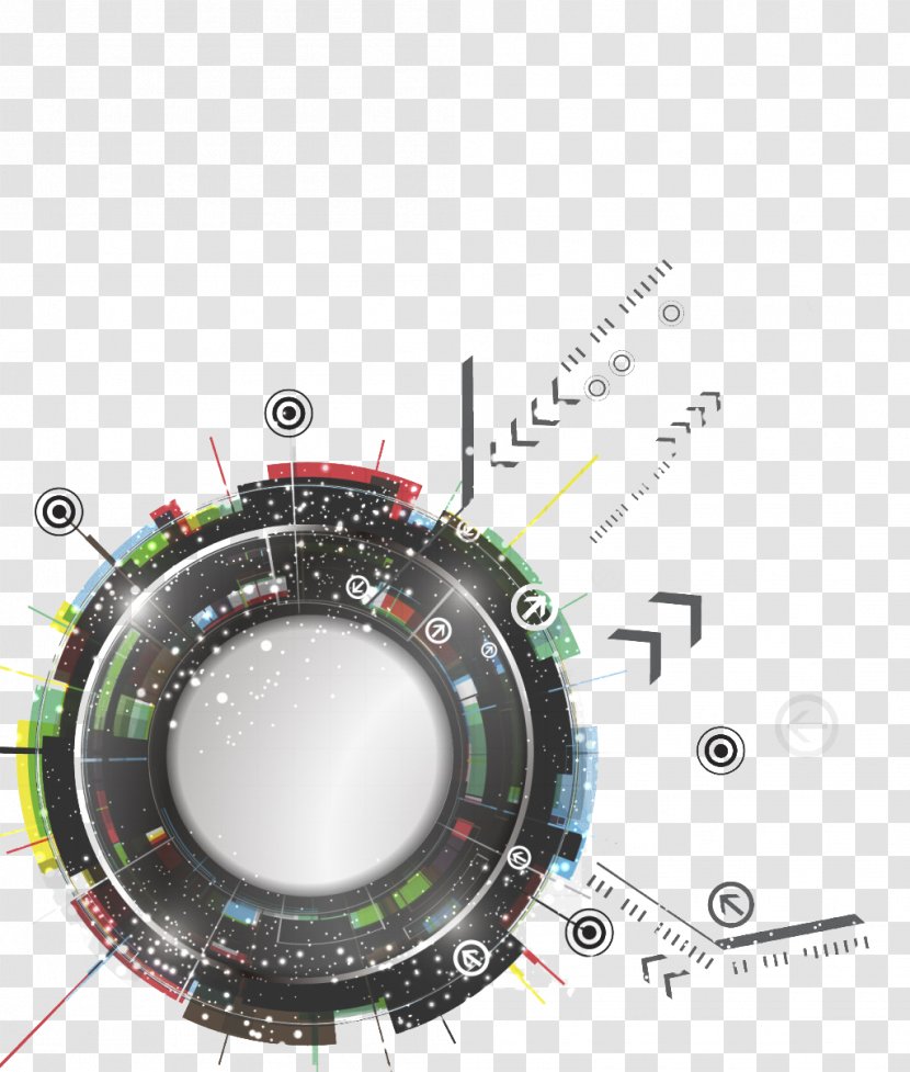 Circle High Tech Clip Art - Shutterstock - Technology Elements Border Vector Material Transparent PNG