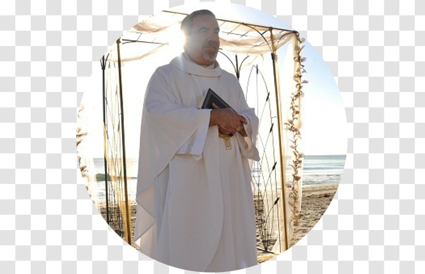 Robe Priest Miami Wedding Minister - Outerwear Transparent PNG