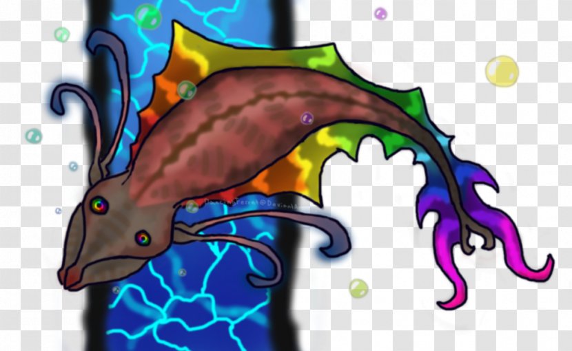 Dragon Fish Cartoon .cf - Fictional Character - Squid Transparent PNG