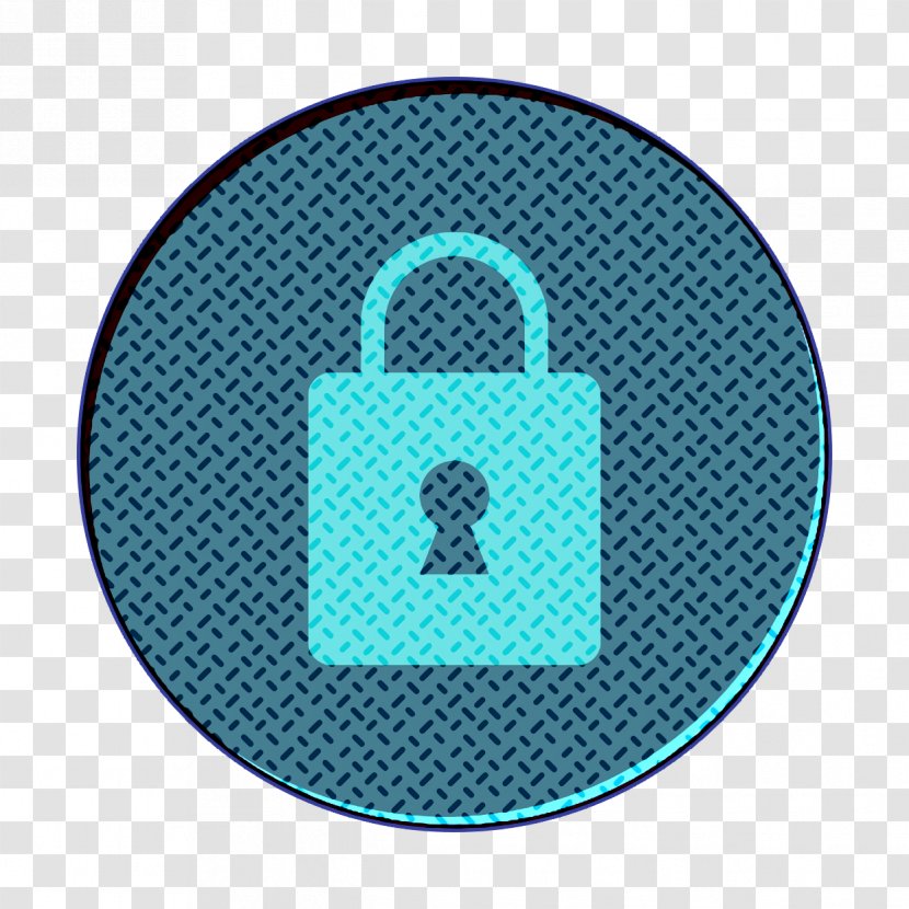 Lock Icon Red - Aqua - Padlock Teal Transparent PNG