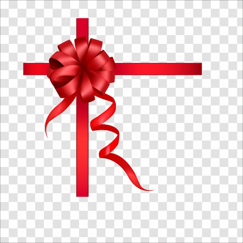 Ribbon Gift Wrapping Packaging And Labeling - Christmas Transparent PNG