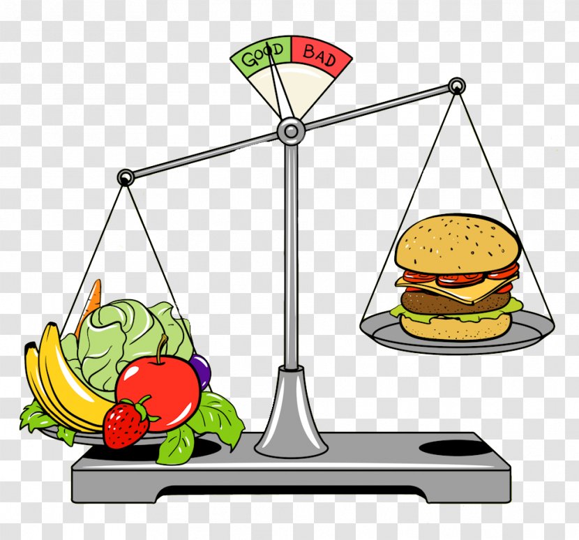 Junk Food Fast Healthy Diet Measuring Scales - Eating Transparent PNG