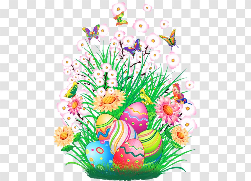 Easter Bunny Egg Decorating Clip Art - Cut Flowers - Efe Transparent PNG