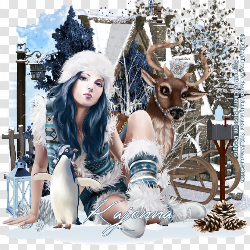 Reindeer Fur Winter Headgear Transparent PNG