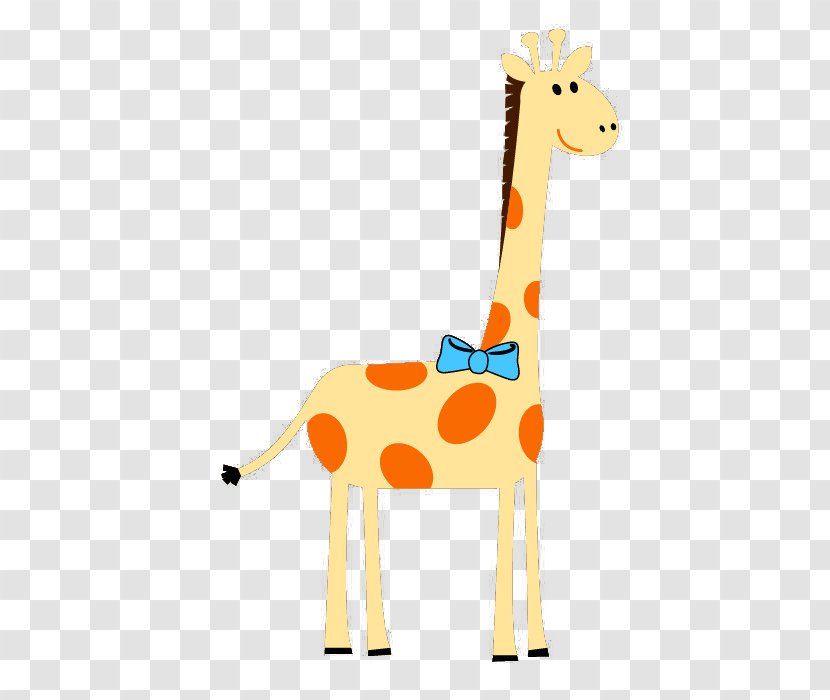 Northern Giraffe Clip Art - Cartoon - Wearing A Bow Transparent PNG