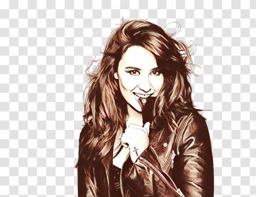 Hair Hairstyle Long Sketch Brown - Cartoon - Smile Portrait Transparent PNG
