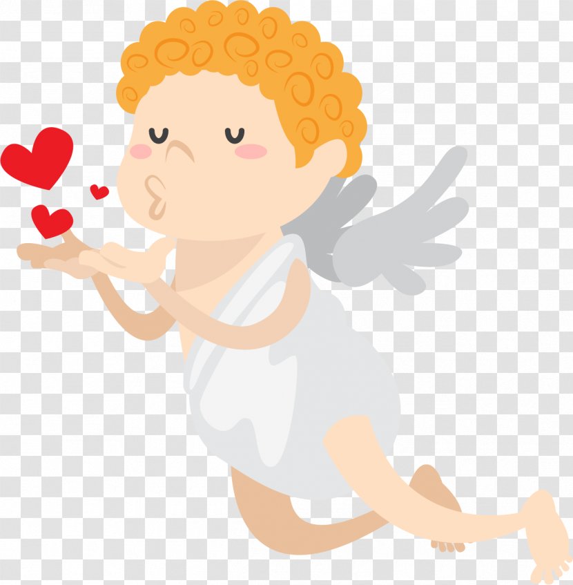 Angel Illustration Clip Art Image - Fictional Character - Cupid Cartoon Transparent PNG