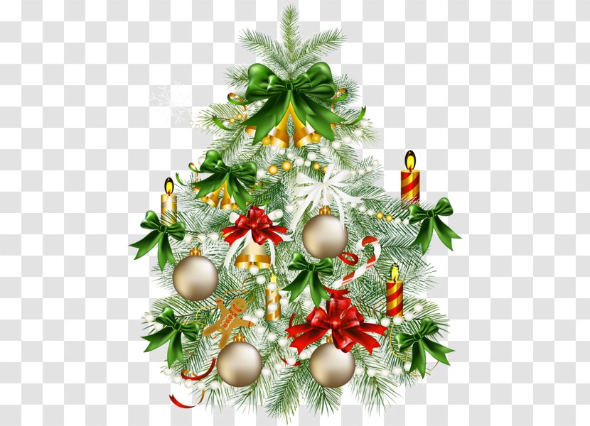 Santa Claus Christmas Tree Gift Clip Art - Evergreen Transparent PNG
