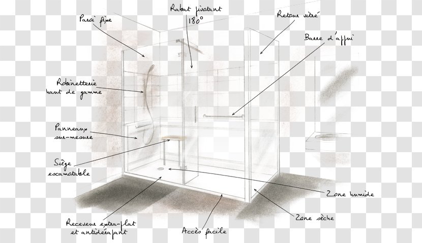 Table Douche à L'italienne Bedroom Furniture - Shower - Web Front-end Design Transparent PNG