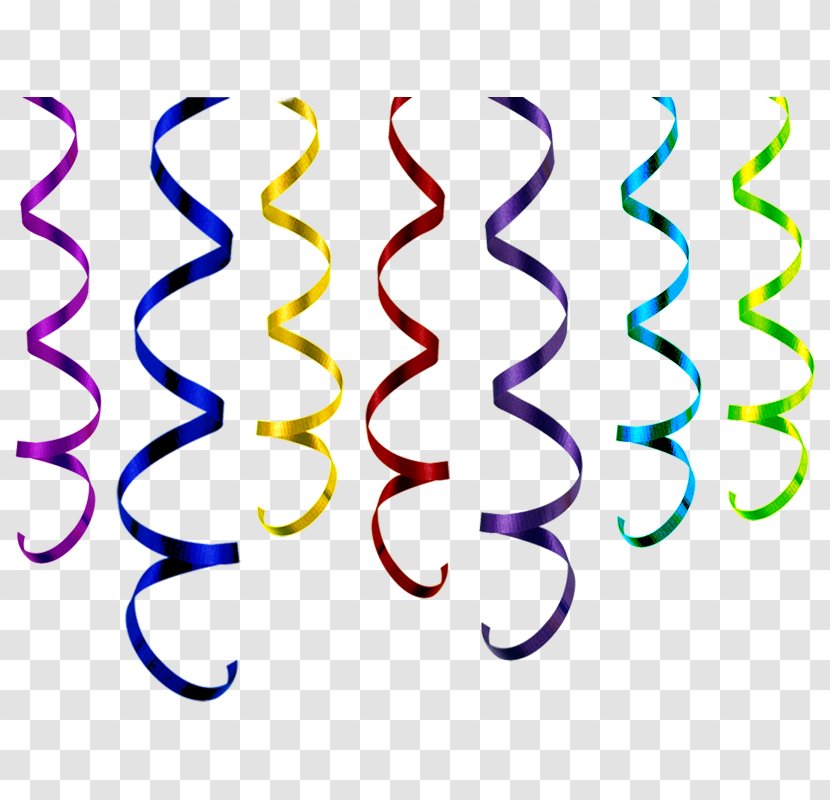 Serpentine Streamer Christmas Ornament Paper New Year Garland - Birthday Transparent PNG