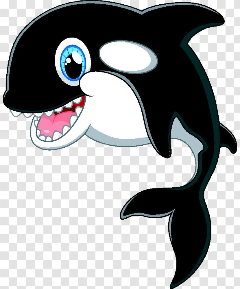 Cartoon Killer Whale Clip Art - Cute Dolphin Transparent PNG