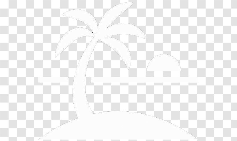 White Tree Font - Black And - Palm Island Transparent PNG