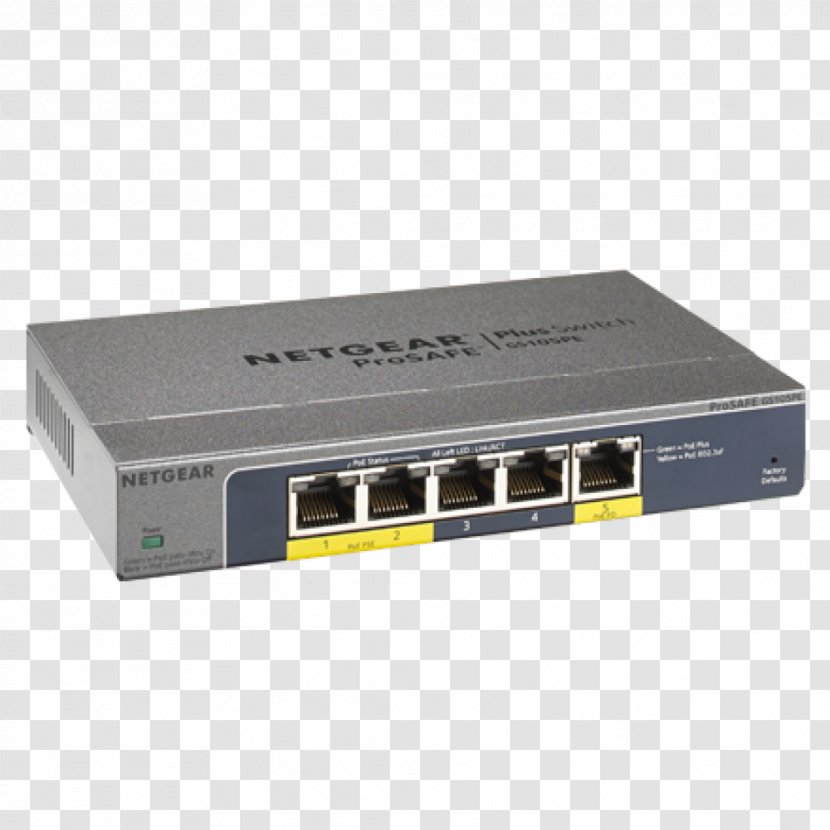 Network Switch Power Over Ethernet Gigabit Netgear Port - Router Transparent PNG