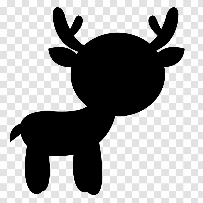 Reindeer Black & White - Blackandwhite - M Antler Clip Art Pattern Transparent PNG