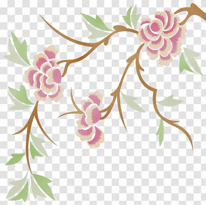 Watercolor Floral Background - Decorative Arts - Rose Wildflower Transparent PNG