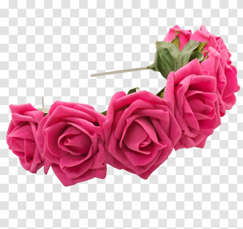Headband Flower Wreath Crown Rose - Clothing Accessories Transparent PNG