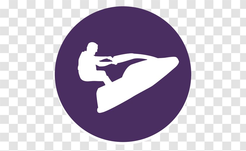 Silhouette Violet Purple - Skiing Transparent PNG