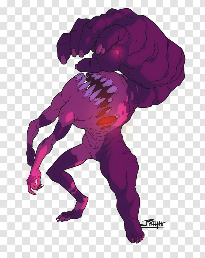 Demon Cartoon Organism Supervillain - Violet Transparent PNG