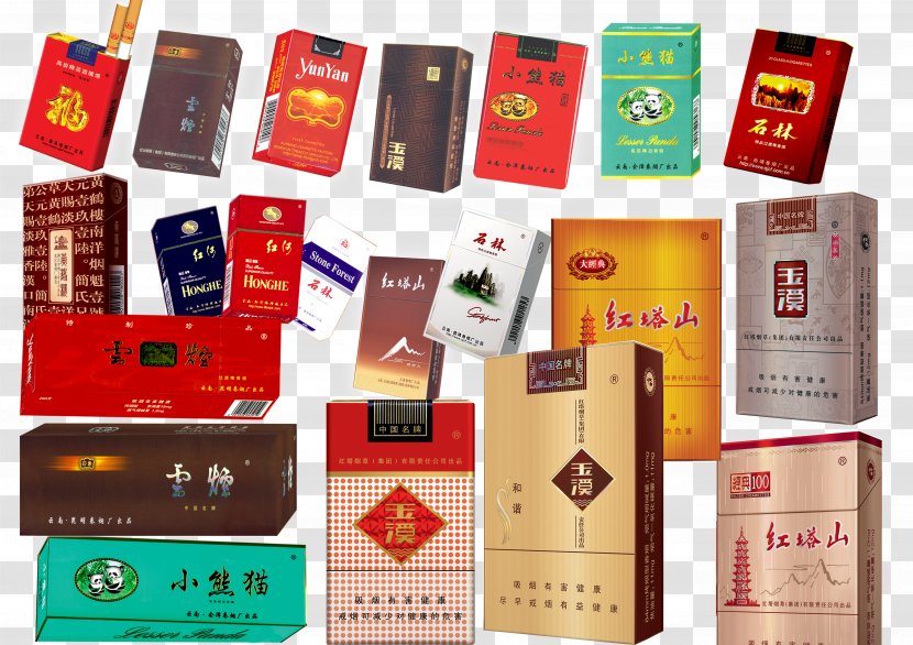 Paper Packaging And Labeling Cigarette Chunghwa Box - Flower - Collection Of Cigarettes Transparent PNG