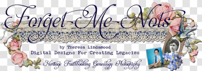 Genealogy Family Tree History Calligraphy - Forget Me Nots Transparent PNG