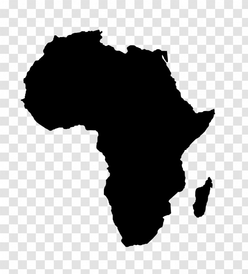 Africa Vector Map - Black Transparent PNG