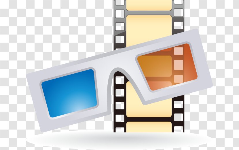 Cinematography Symbol Film Illustration - Abstraction - Hand-painted 3D Glasses Pattern Transparent PNG