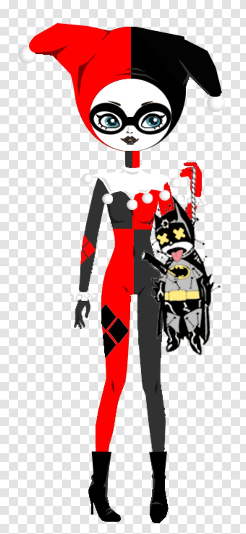 Joker Harley Quinn Mascot Clip Art - Fictional Character Transparent PNG
