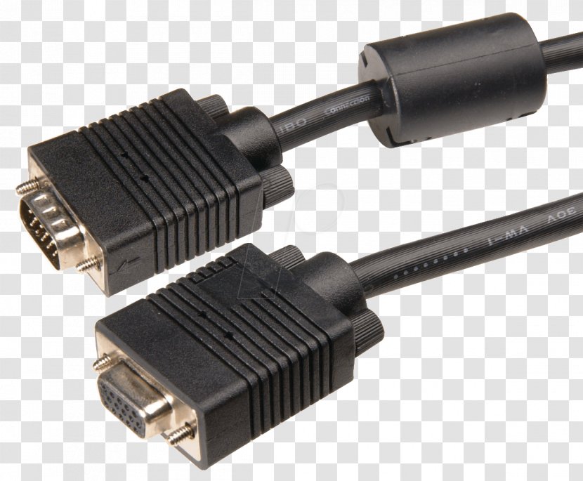 Serial Cable HDMI Electrical Connector VGA - Vga - Plug Transparent PNG