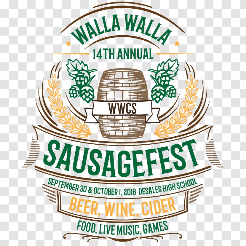 Walla Brand Marketing Sales Logo - Sausage Beer Transparent PNG