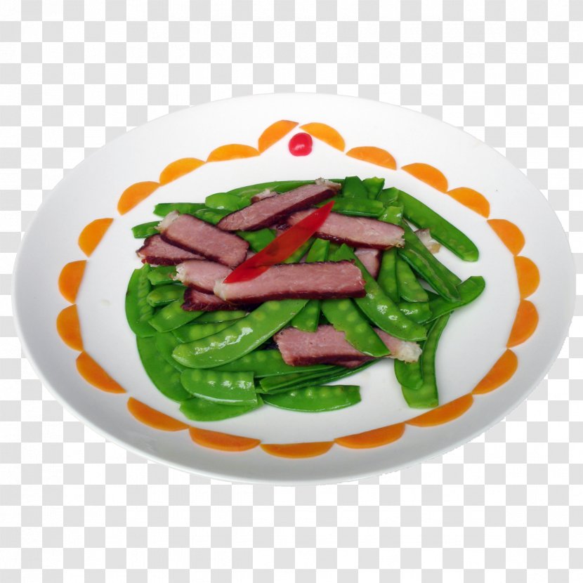 Snow Pea Vegetarian Cuisine Leaf Vegetable Bacon - Stir Frying - Peas Fried Transparent PNG