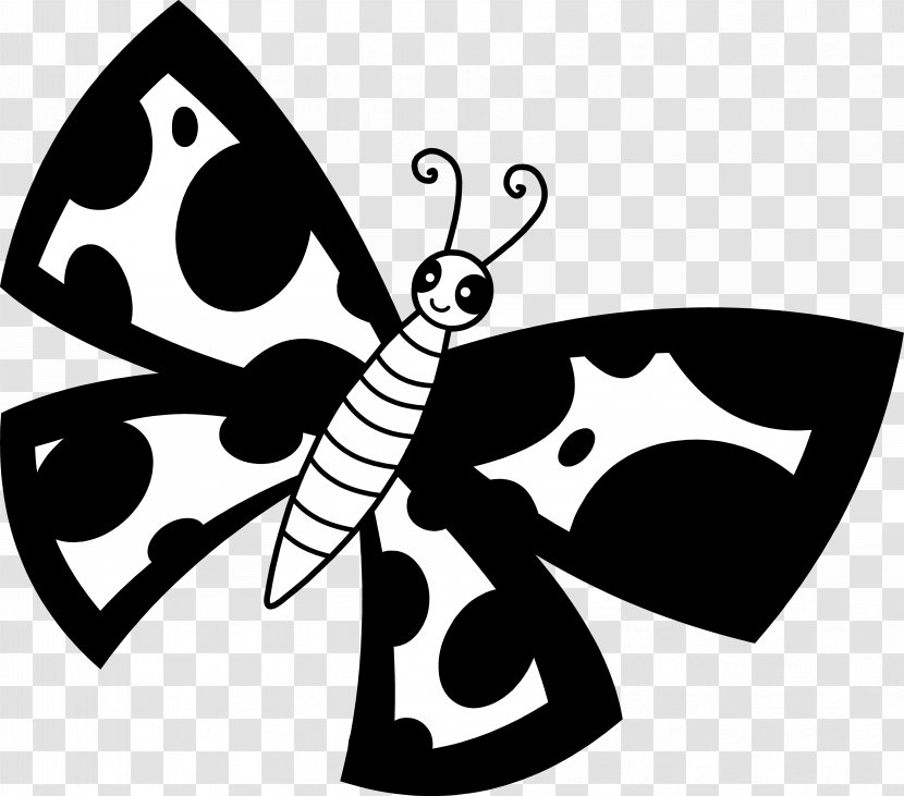 Monarch Butterfly Black And White Clip Art - Kenzi Cliparts Transparent PNG