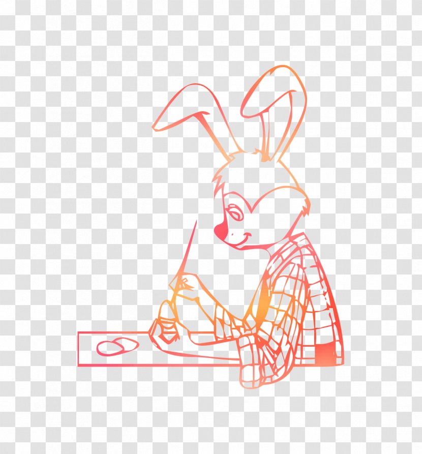 Easter Bunny Illustration Clip Art Headgear - Rabbits And Hares Transparent PNG