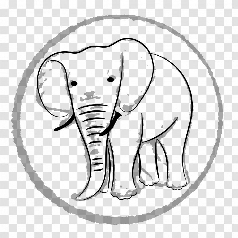 African Elephant Indian Line Art Clip - Tree Transparent PNG
