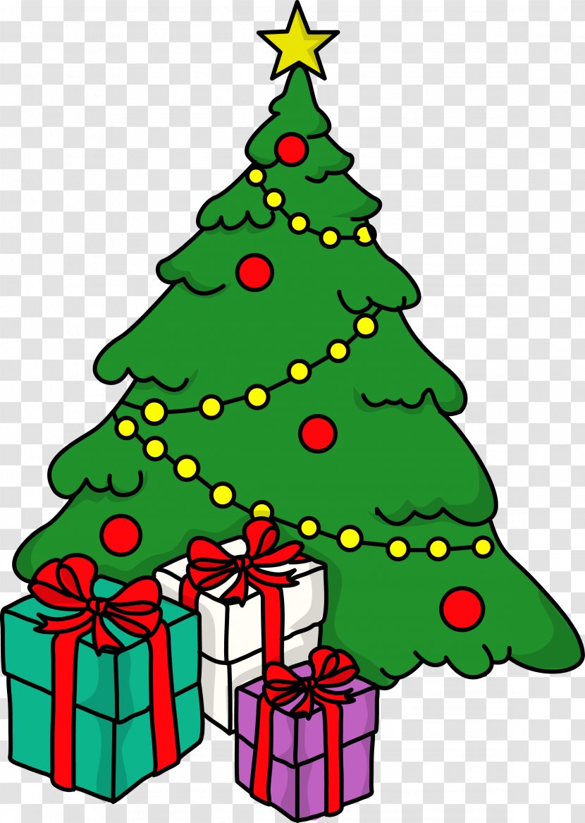 Christmas Tree Santa Claus Ornament Clip Art - Gift - Celebrate Cliparts Transparent PNG