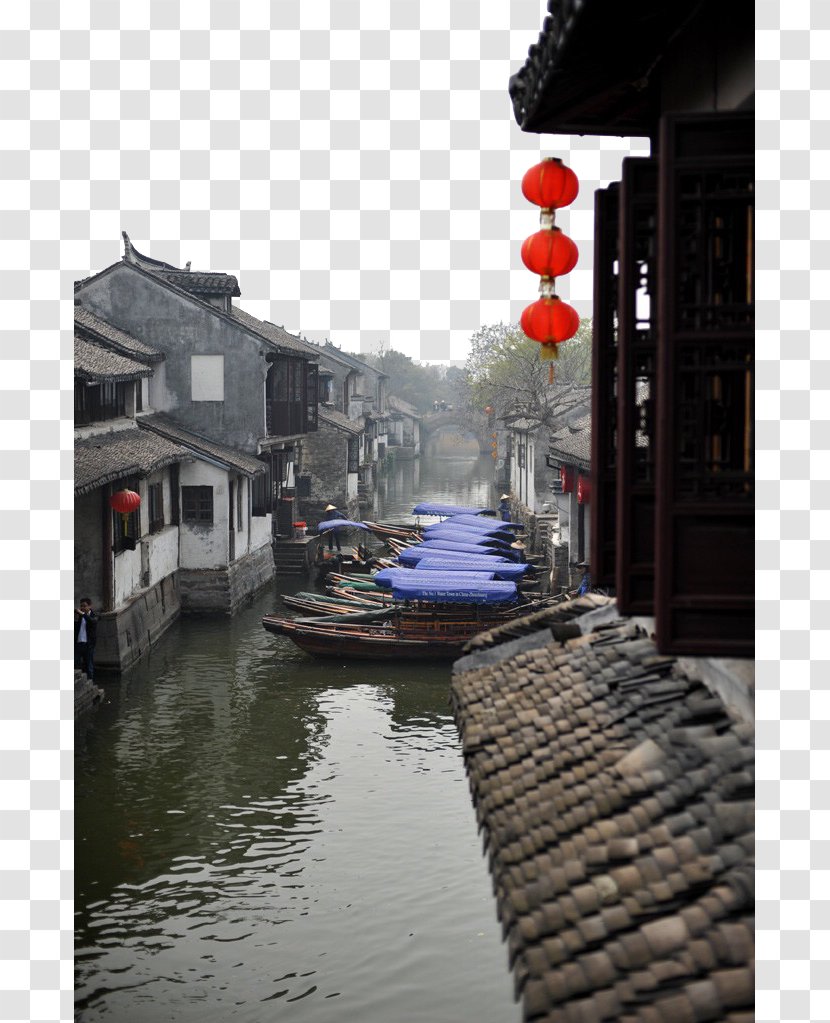 Zhouzhuang U9648u9038u98deu7eaau5ff5u9986 U4e07u4e09u8e44 - Landscape - Town Early In The Morning Transparent PNG